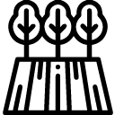 pictogramme représentant le bocage breton.
